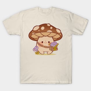 Flower Picking Mushroom T-Shirt